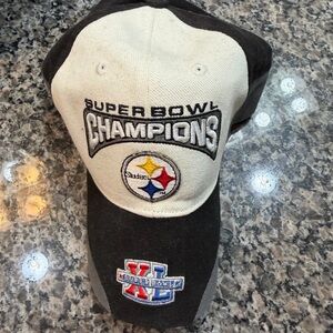 Y2K Super Bowl XL Pittsburgh Steelers Champion Adjustable Back Hat